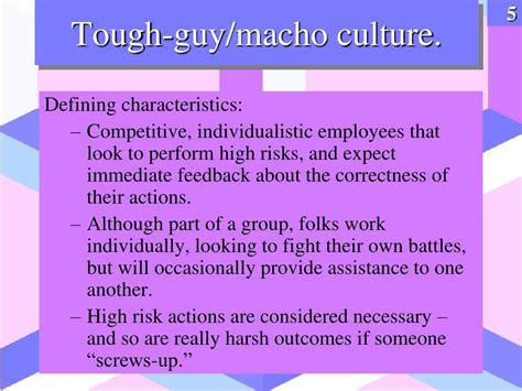 tough guy macho culture.